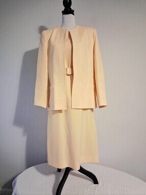 Yellow Two-Piece Dress Suit Size 14